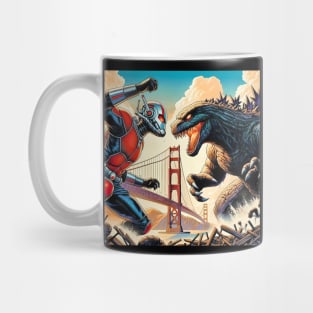 Godzilla vs Ant Man fan Art mashup Mug